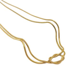 Kette Knot Edelstahl vergoldet