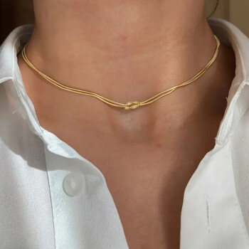 Kette Knot Edelstahl vergoldet