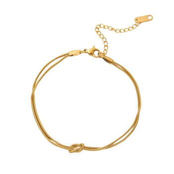 Armband Knot Edelstahl vergoldet