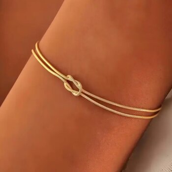Armband Knot Edelstahl vergoldet