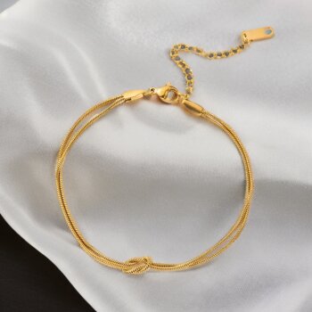 Armband Knot Edelstahl vergoldet