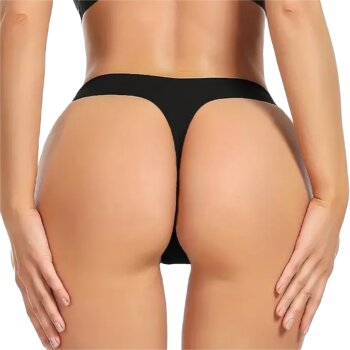 3-er Set Microfaser Unterwäsche Slip Tanga nahtlos Größenauswahl XS - XL