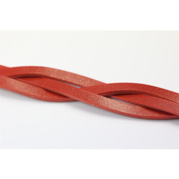 vintage Armband Leder  rot  im Organza Beutel
