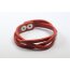 vintage Armband Leder  rot  im Organza Beutel