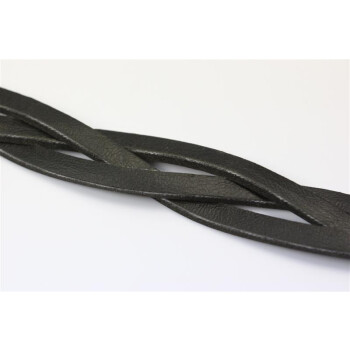 vintage Armband Leder  schwarz  im Organza Beutel